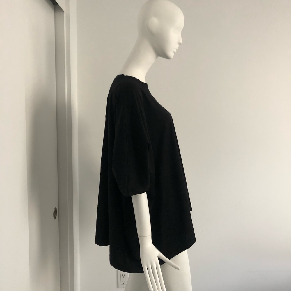 Jil Sander Black Asymmetric T-Shirt - Picture 3 of 8